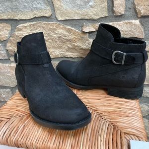 Born Booties Black Suede size 9 1/2